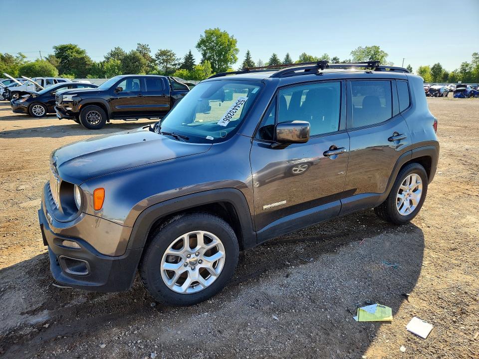2016 Jeep Renegade VIN ZACCJABT3GPD81189 COPART salvage auction — VANDALISM, Il - Salvage Certificate, sold $1,250 on 2026-07-28 (photo 1)
