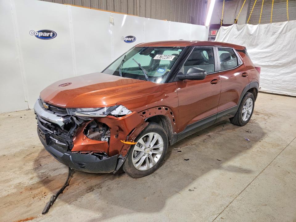 2021 Chevrolet Trailblazer VIN KL79MMS23MB110999 COPART salvage auction — FRONT END, Tx - Certificate Of Title, sold $2,850 on 2026-07-13 (photo 1)
