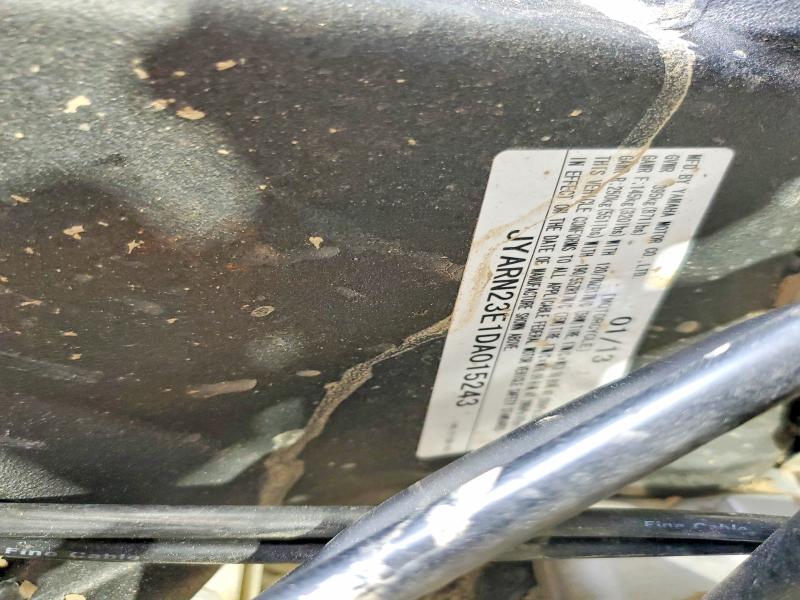 2013 Yamaha Yzf VIN JYARN23E1DA015243 COPART salvage auction — ROLLOVER, Oh - Cert Of Title-Salvage, sold $1,400 on 2026-07-16 (photo 8)