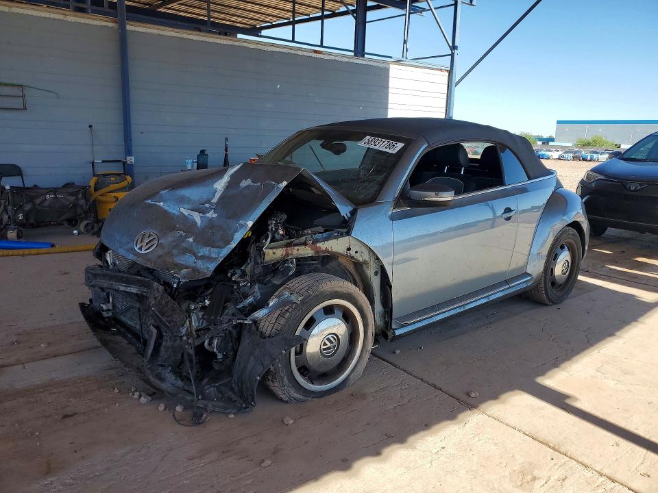 2016 Volkswagen Beetle VIN 3VW517AT9GM821249 COPART salvage auction — FRONT END, Az - Cert Of Title - Salvage, sold $375 on 2026-08-04 (photo 1)