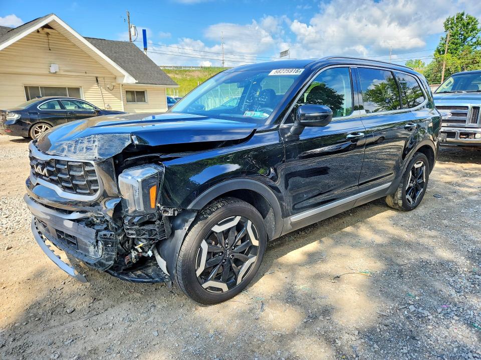 2023 Kia Telluride VIN 5XYP6DGC1PG351833 COPART salvage auction — FRONT END, Pa - Certificate Of Salvage, sold $750 on 2026-07-29 (photo 1)