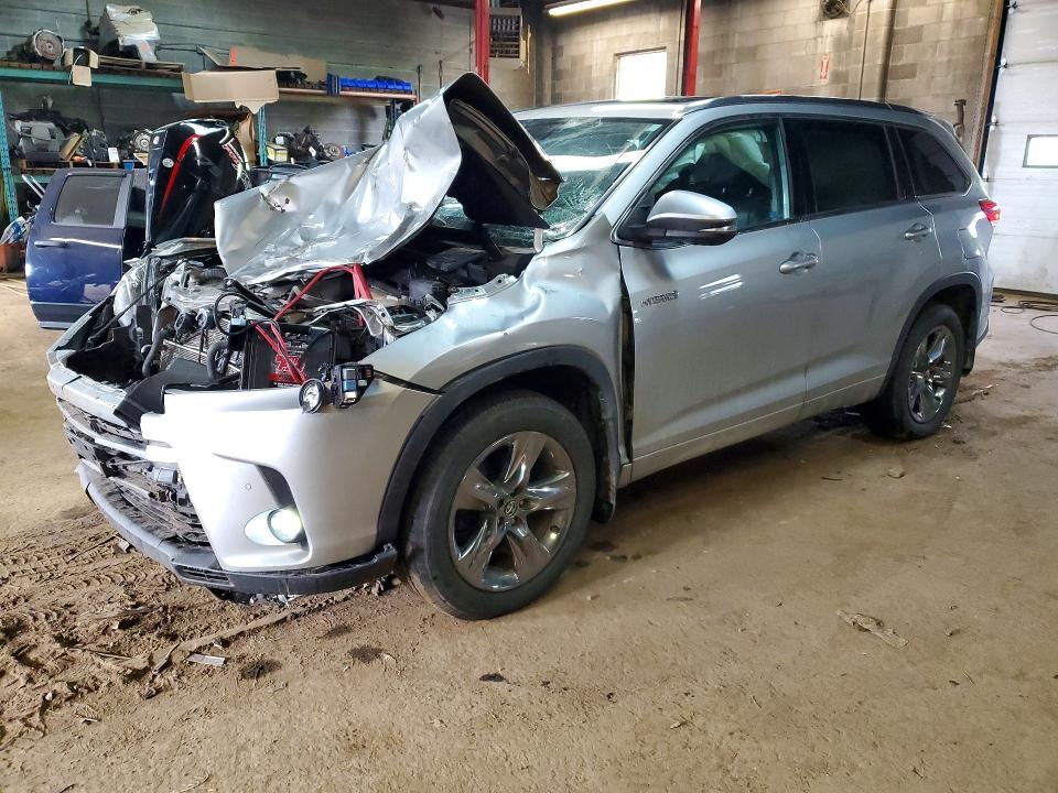 2019 Toyota Highlander hybrid VIN 5TDDGRFH3KS069814 COPART salvage auction — FRONT END, ON - PERMIT SALVAGE, sold $4,800 on 2026-07-14 (photo 1)