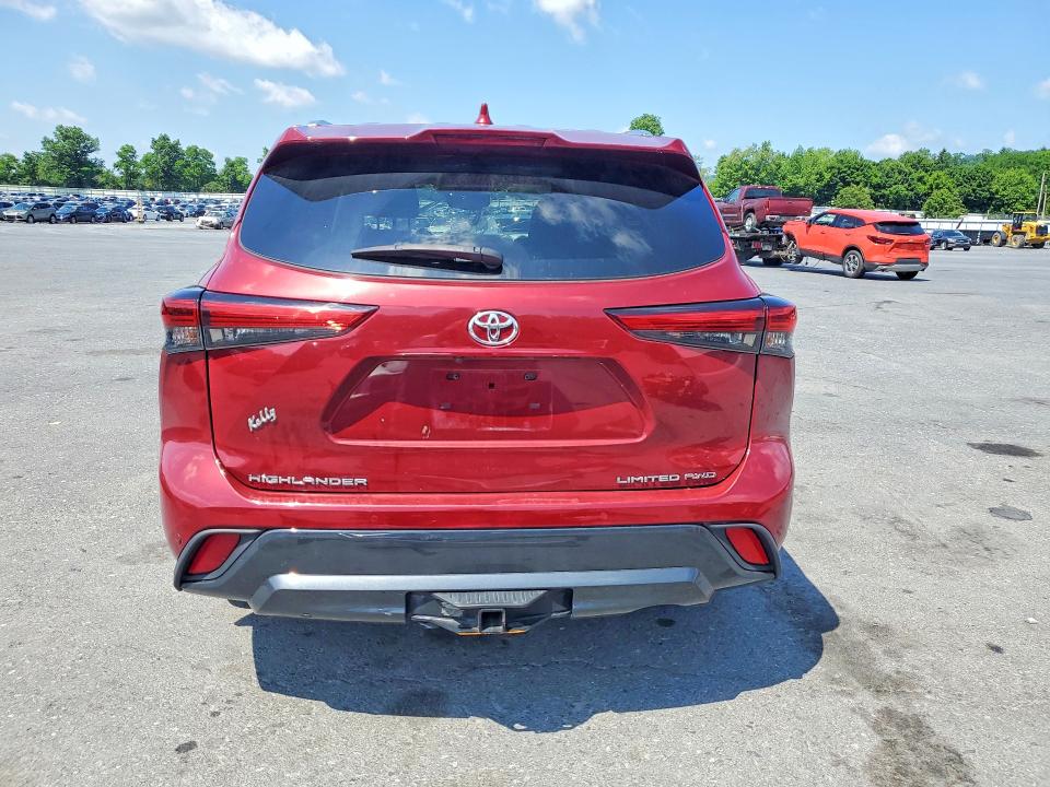 2023 Toyota Highlander VIN 5TDKDRBHXPS015035 COPART salvage auction — FRONT END, Pa - Certificate Of Salvage, sold $9,600 on 2026-07-28 (photo 6)