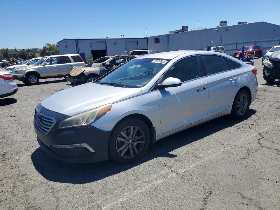 2015 Hyundai Sonata VIN 5NPE24AF9FH039174 COPART salvage auction — VANDALISM, CA - SALVAGE CERTIFICATE, sold $775 on 2026-07-02 (photo 1)
