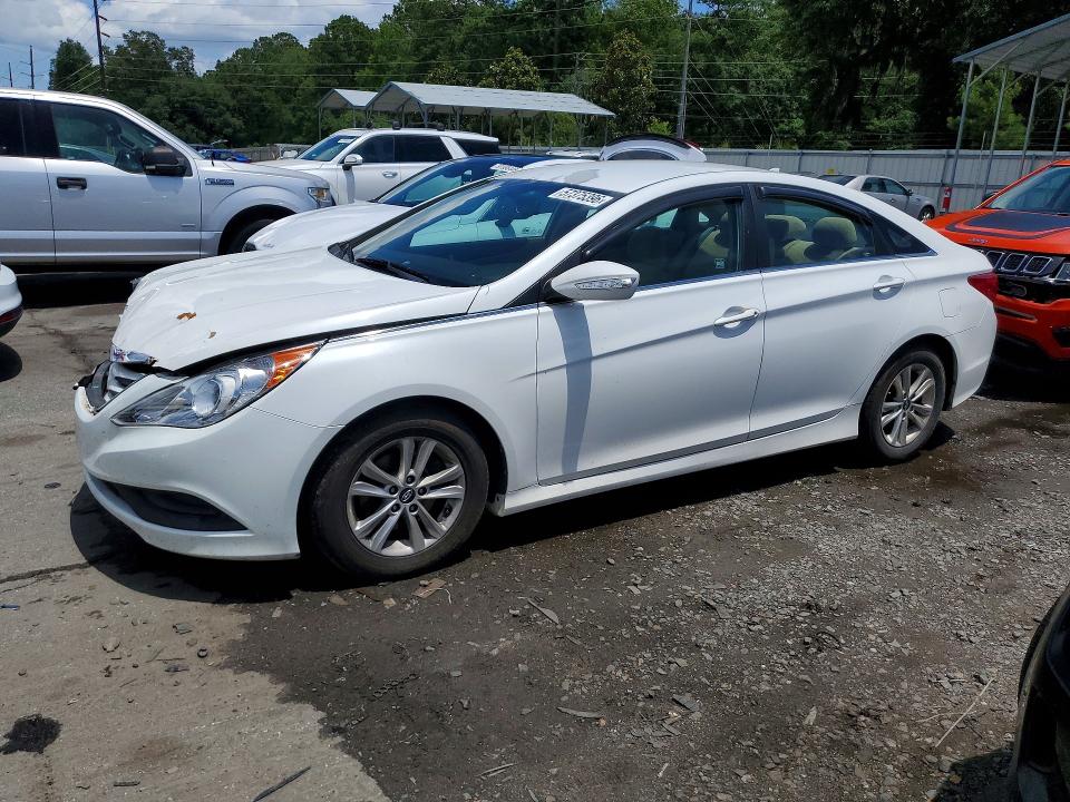 2014 Hyundai VIN 5NPEB4ACXEH916145 COPART salvage auction — FRONT END, Ga - Cert Of Title-Salvage, sold $625 on 2026-07-09 (photo 1)