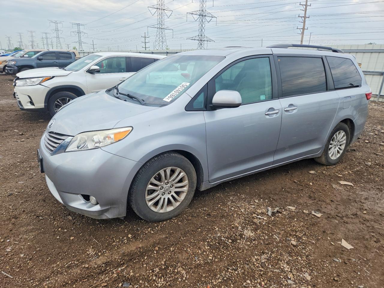 2015 Toyota Sienna VIN 5TDYK3DC3FS650112 COPART salvage auction — Side, IL - SALVAGE CERTIFICATE, sold $4,850 on 2026-07-09 (photo 1)