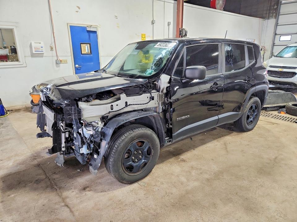 2020 Jeep Renegade VIN ZACNJBAB6LPL25469 COPART salvage auction — FRONT END, Mi - Certificate Of Title, sold $1,000 on 2026-08-13 (photo 1)