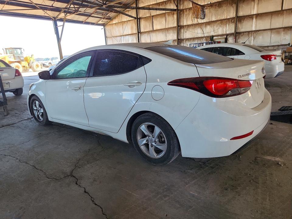 2014 Hyundai Elantra VIN 5NPDH4AE9EH516945 COPART salvage auction — MECHANICAL, Az - Certificate Of Title, sold $675 on 2026-07-06 (photo 2)
