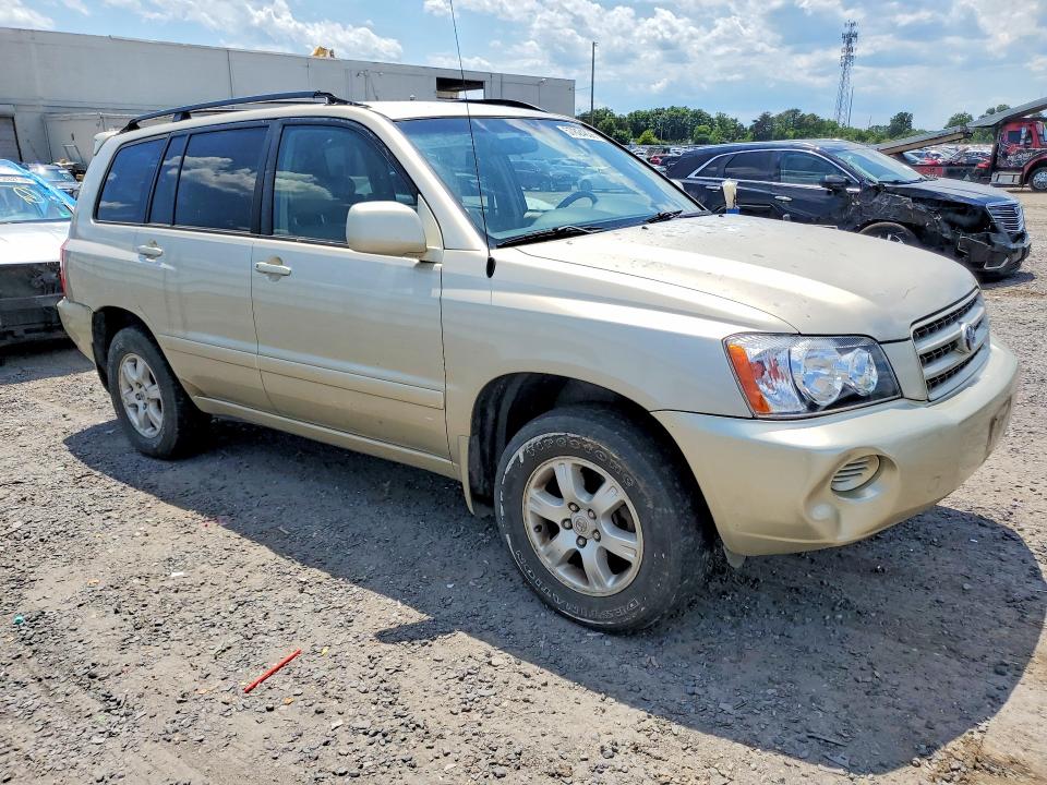 2001 Toyota Highlander VIN JTEHF21A410020916 COPART salvage auction — REAR END, Va - Cert Of Title - Salvage, sold $700 on 2026-07-08 (photo 4)