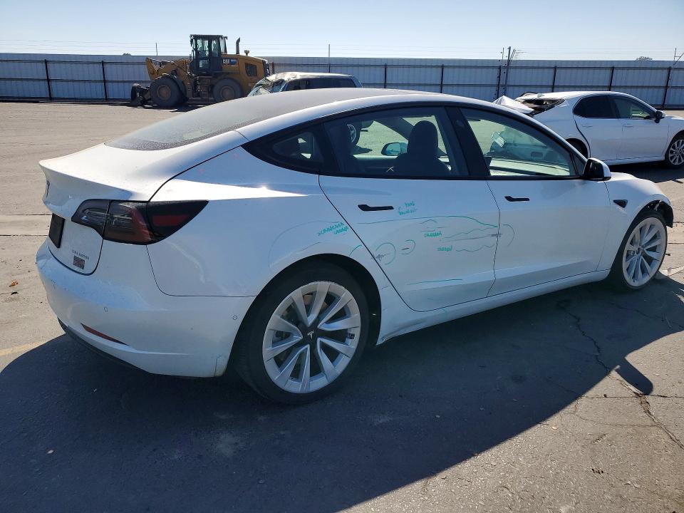 2022 Tesla VIN 5YJ3E1EB2NF143605 COPART salvage auction — FRONT END, Ca - Salvage Certificate, sold $8,700 on 2026-07-30 (photo 3)