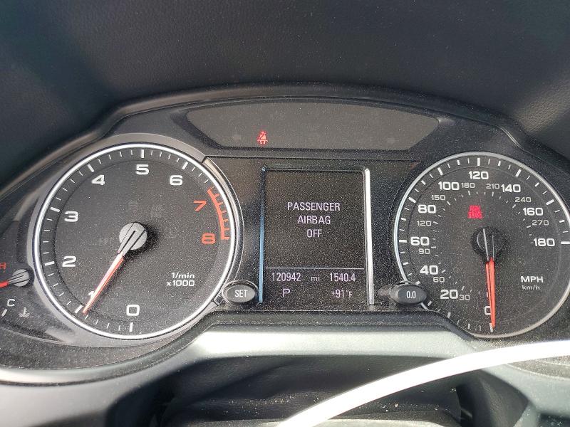 2012 Audi VIN WA1LFAFP2CA067679 COPART salvage auction — FRONT END, Ut - Salvage Certificate, sold $350 on 2026-07-28 (photo 9)