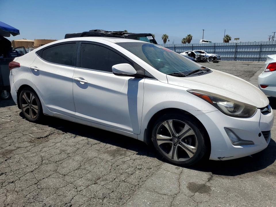 2015 Hyundai Elantra VIN KMHDH4AH0FU372716 COPART salvage auction — MECHANICAL, Ca - Dis/Dlr/Exp Only Clean Title, sold $525 on 2026-07-16 (photo 4)