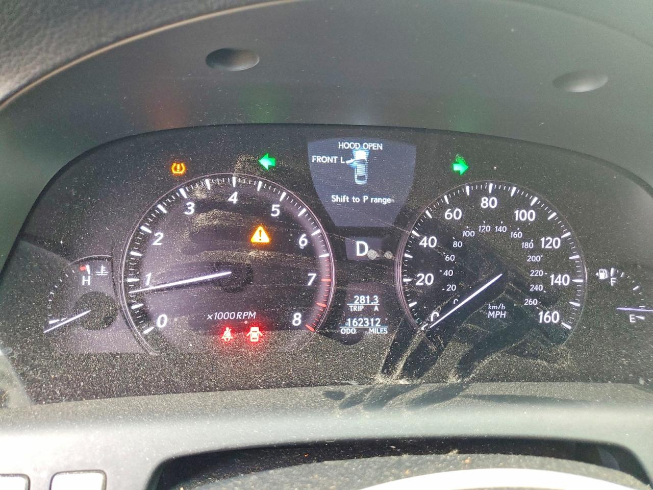2012 Lexus LS 460 VIN JTHBL5EF5C5112065 COPART salvage auction — Front End, TN - SALVAGE CERTIFICATE, sold $1,750 on 2026-07-09 (photo 9)