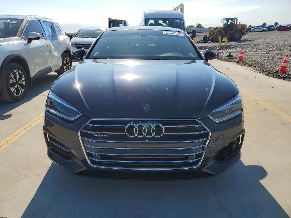 2018 Audi A5 VIN WAUBNCF55JA129763 COPART salvage auction — FRONT END, Ky - Cert Of Title-Salvage, sold $10,800 on 2026-07-23 (photo 5)