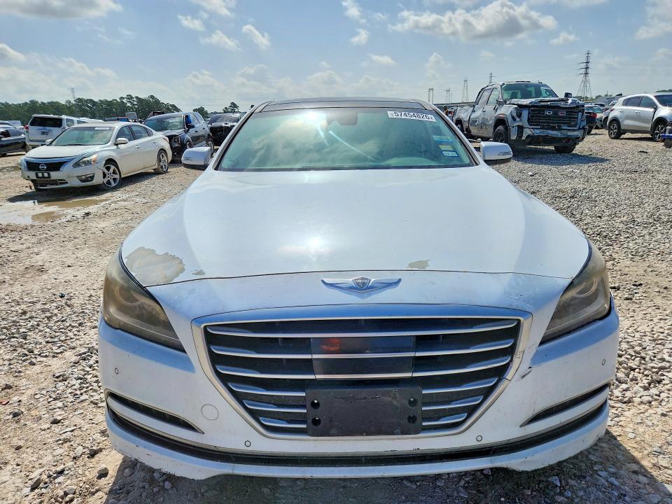 2015 Hyundai Genesis VIN KMHGN4JE6FU021062 COPART salvage auction — FRONT END, Tx - Certificate Of Title, sold $1,400 on 2026-07-09 (photo 5)