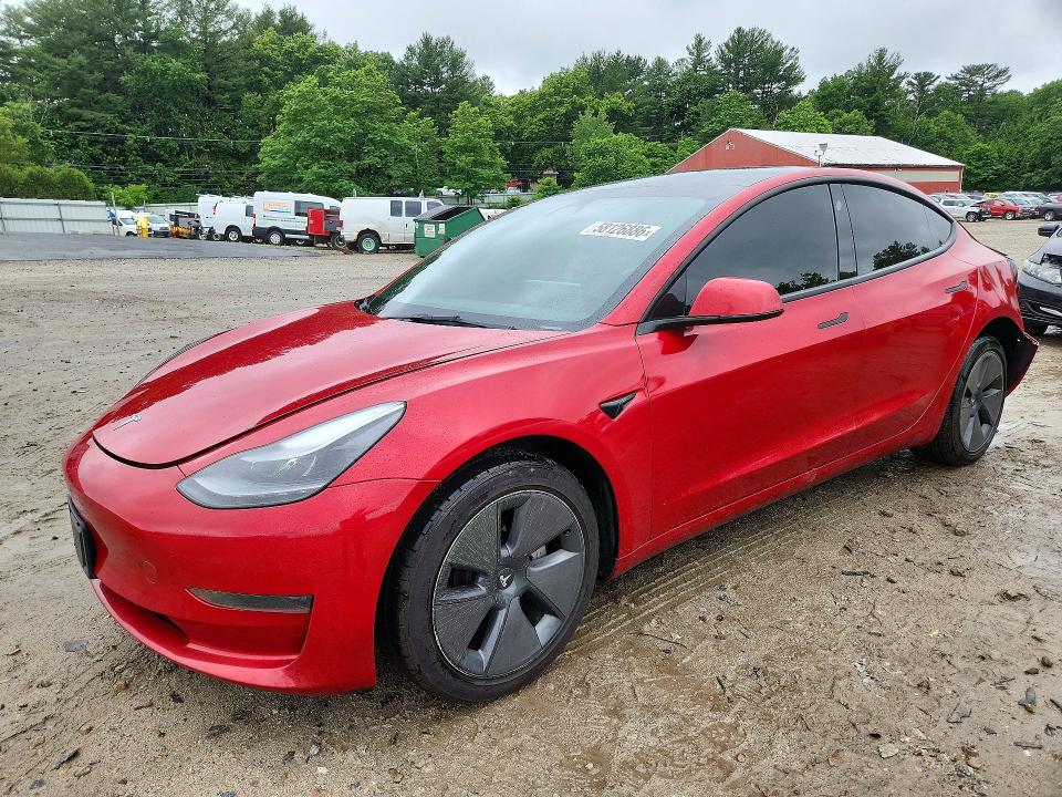 2023 Tesla Model 3 VIN 5YJ3E1EA3PF431725 COPART salvage auction — REAR END, Ma - Cert Of Title-Salvage, sold $5,700 on 2026-07-09 (photo 1)