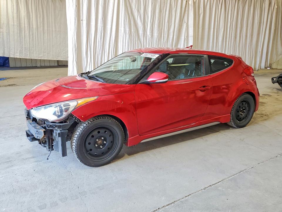 2015 Hyundai Veloster VIN KMHTC6AEXFU230692 COPART salvage auction — FRONT END, Ny - Mv-907A Salvage Certificate, sold $500 on 2026-07-13 (photo 1)