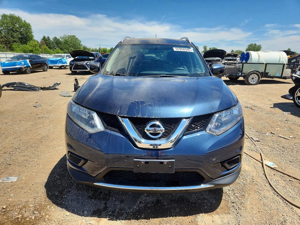 2016 Nissan Rogue VIN KNMAT2MV4GP700134 COPART salvage auction — REAR END, Il - Salvage Certificate, sold $2,000 on 2026-07-16 (photo 5)