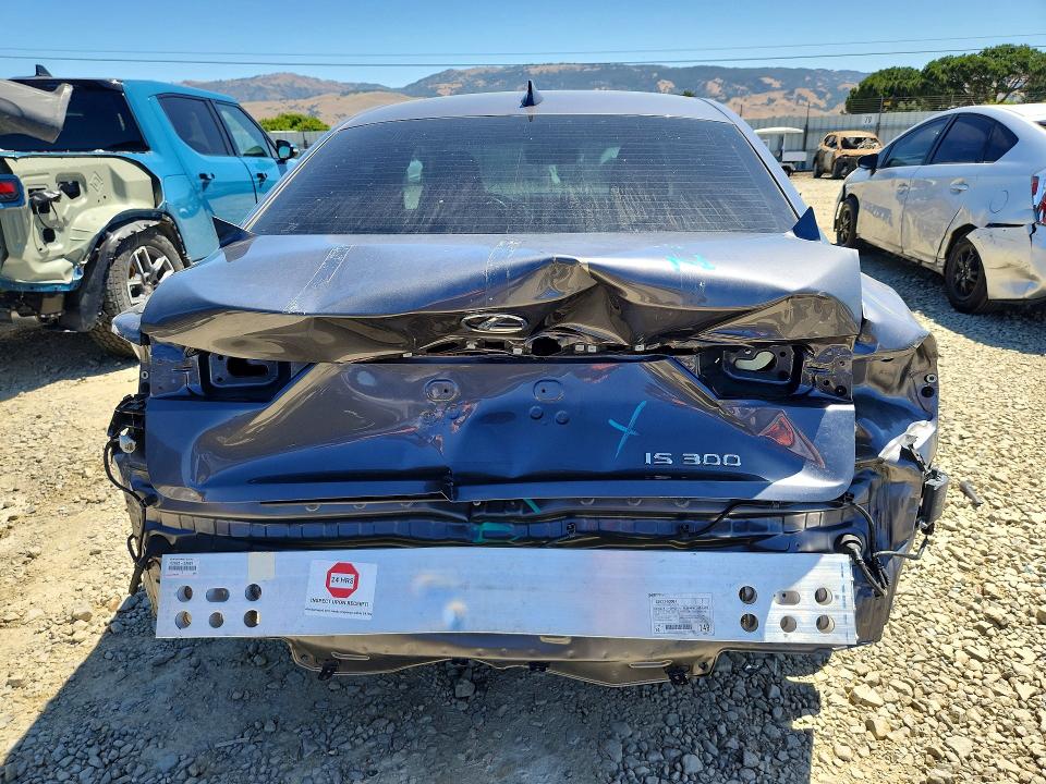 2019 Lexus Is VIN JTHBA1D2XK5090303 COPART salvage auction — REAR END, Ca - Salvage Certificate, sold $600 on 2026-07-28 (photo 6)