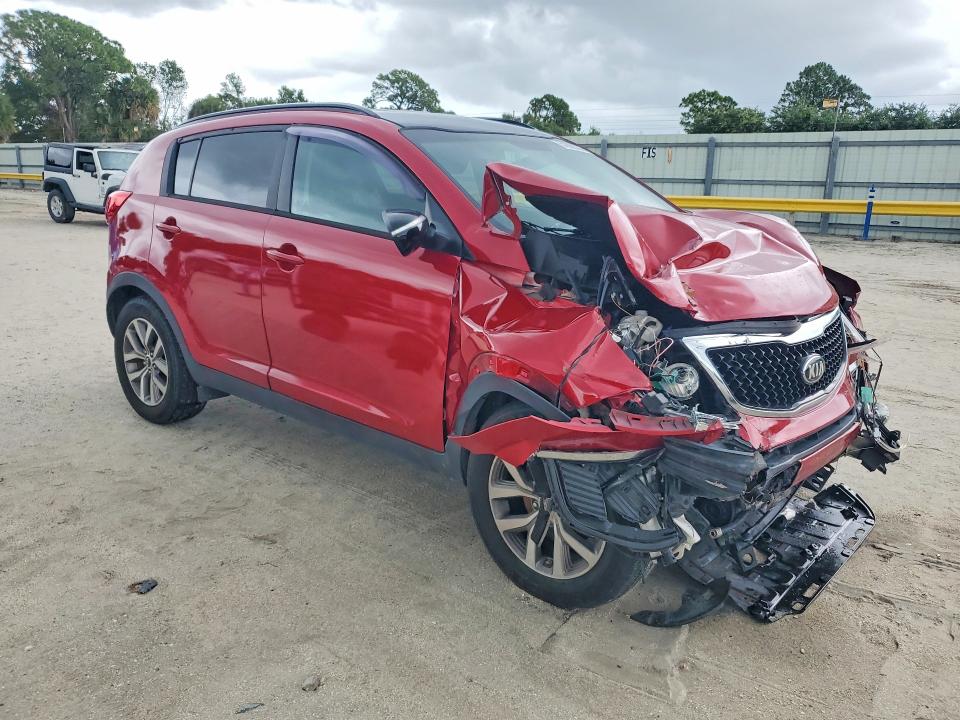 2015 Kia Sportage VIN KNDPB3AC0F7696930 COPART salvage auction — FRONT END, Fl - Cert Of Title Slvg Rebuildable, sold $875 on 2026-07-15 (photo 4)