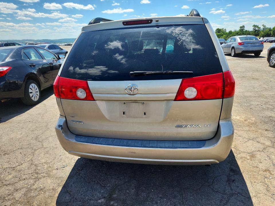2006 Toyota Sienna VIN 5TDZA23C46S506734 COPART salvage auction — FRONT END, PA - CERTIFICATE OF SALVAGE, sold $175 on 2026-07-21 (photo 6)
