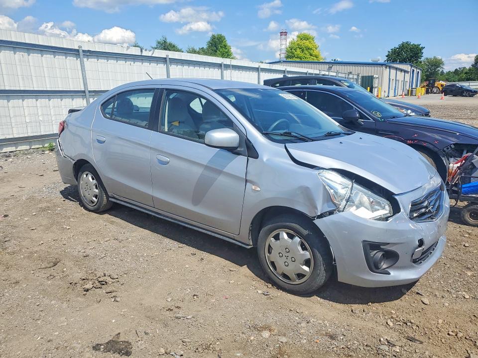 2019 Mitsubishi Mirage VIN ML32F3FJ7KHF09554 COPART salvage auction — FRONT END, Md - Cert Of Salvage < 75% Damage, sold $1,800 on 2026-07-06 (photo 4)