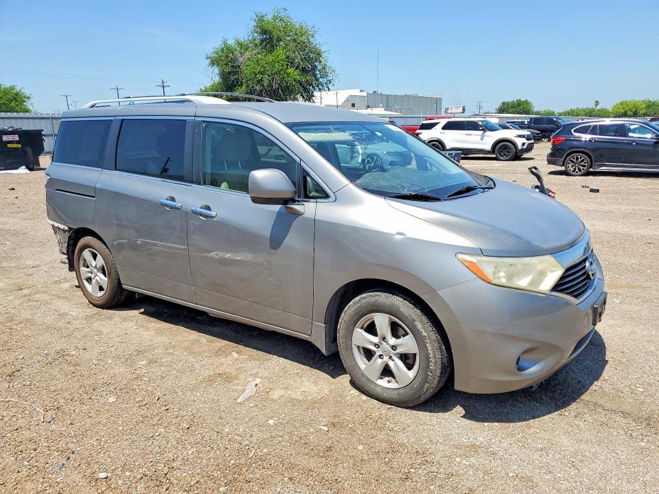 2012 Nissan Quest VIN JN8AE2KP6C9050787 COPART salvage auction — REAR END, TX - SALVAGE VEHICLE TITLE (P), sold $300 on 2026-07-08 (photo 4)