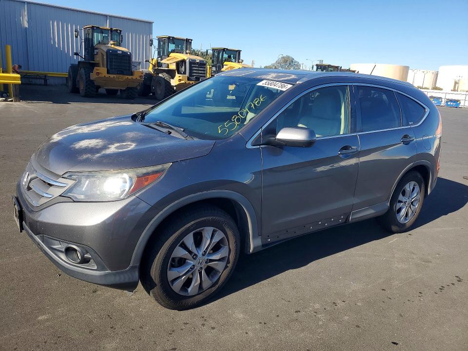 2012 Honda Cr-v VIN JHLRM3H77CC004633 COPART salvage auction — SIDE, Ca - Salvage Certificate, sold $1,050 on 2026-07-22 (photo 1)