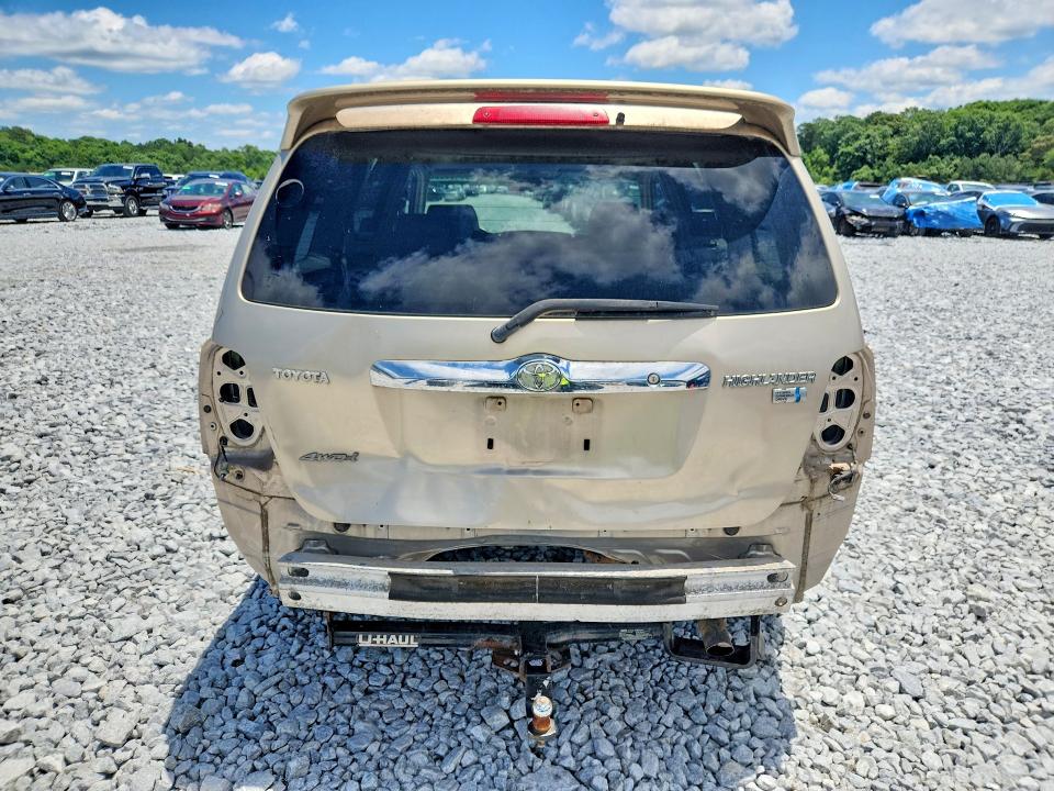 2007 Toyota Highlander hybrid VIN JTEEW21A870044504 COPART salvage auction — FRONT END, GA - CERT OF TITLE-SALVAGE (P), sold $900 on 2026-07-14 (photo 6)