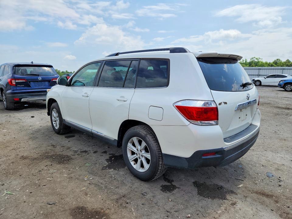 2012 Toyota Highlander VIN 5TDBK3EH1CS117350 COPART salvage auction — FRONT END, VA - CERT OF TITLE - SALVAGE, sold $2,250 on 2026-07-22 (photo 2)