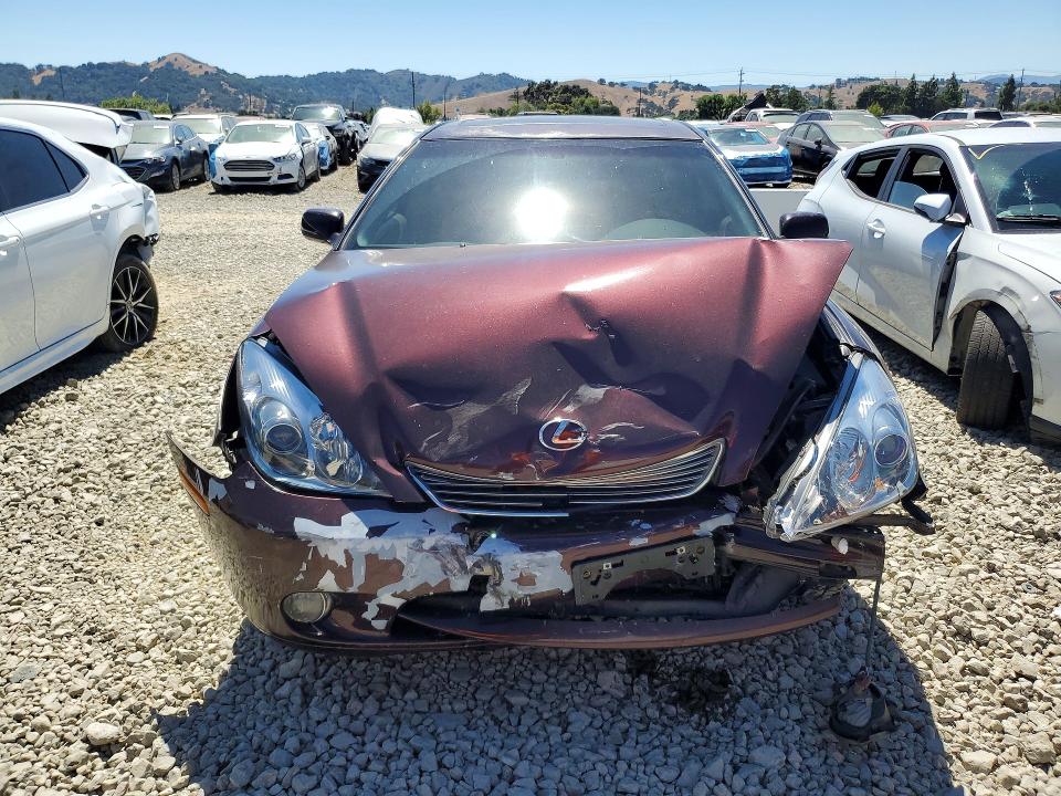 2005 Lexus ES VIN JTHBA30G855134669 COPART salvage auction — FRONT END, Ca - Salvage Certificate, sold $500 on 2026-07-09 (photo 5)