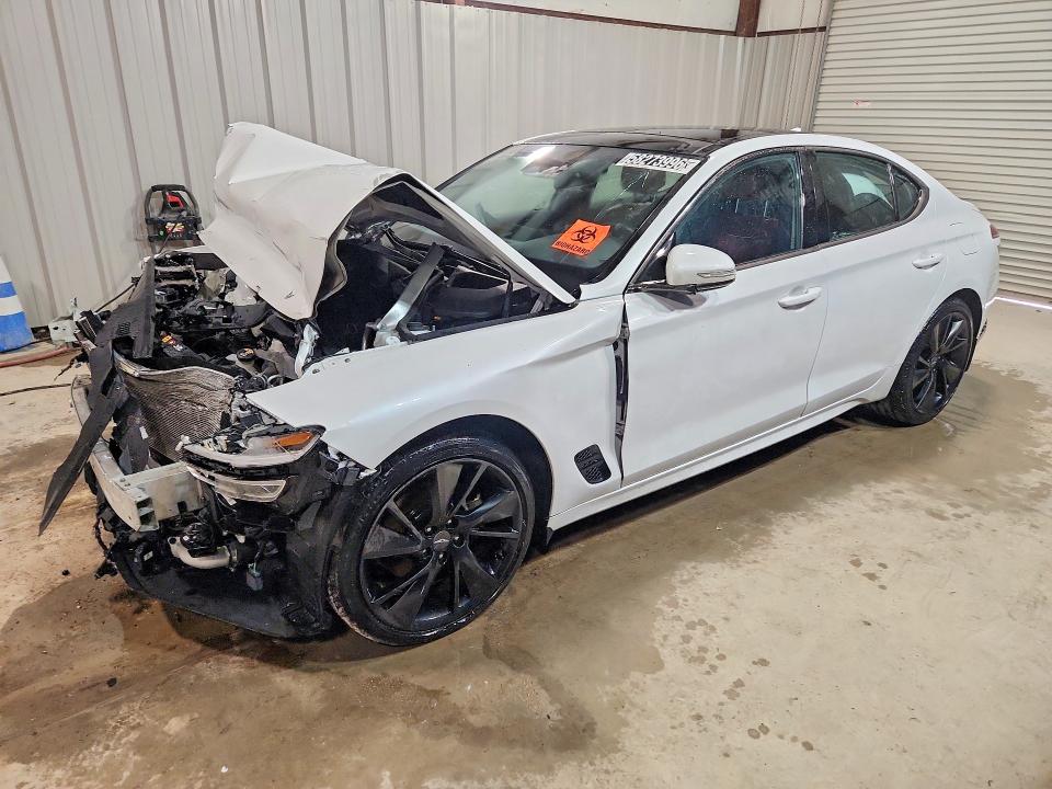 2023 Genesis G70 VIN KMTG34TA0PU112948 COPART salvage auction — FRONT END, TX - CERTIFICATE OF TITLE, sold $2,500 on 2026-07-21 (photo 1)