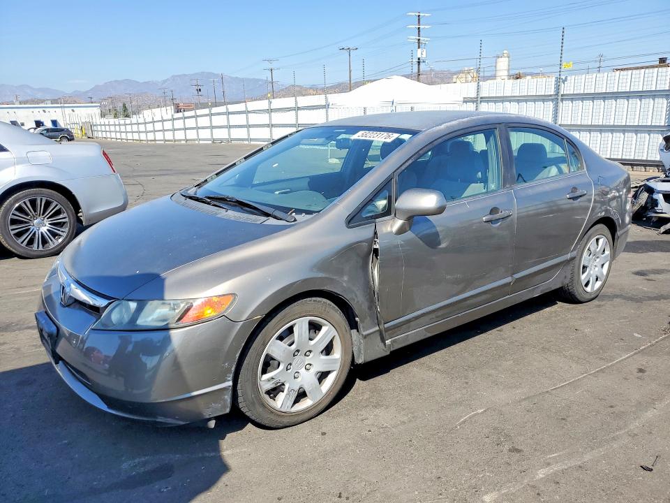 2008 Honda Civic VIN JHMFA16508S002197 COPART salvage auction — SIDE, Ca - Salvage Certificate, sold $1,300 on 2026-07-06 (photo 1)