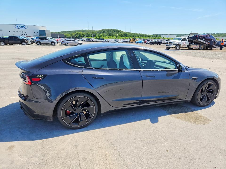 2025 Tesla Model 3 VIN 5YJ3E1ET5SF983365 COPART salvage auction — HAIL, Ok - Cert Of Title-Salvage, sold $18,700 on 2026-07-22 (photo 3)