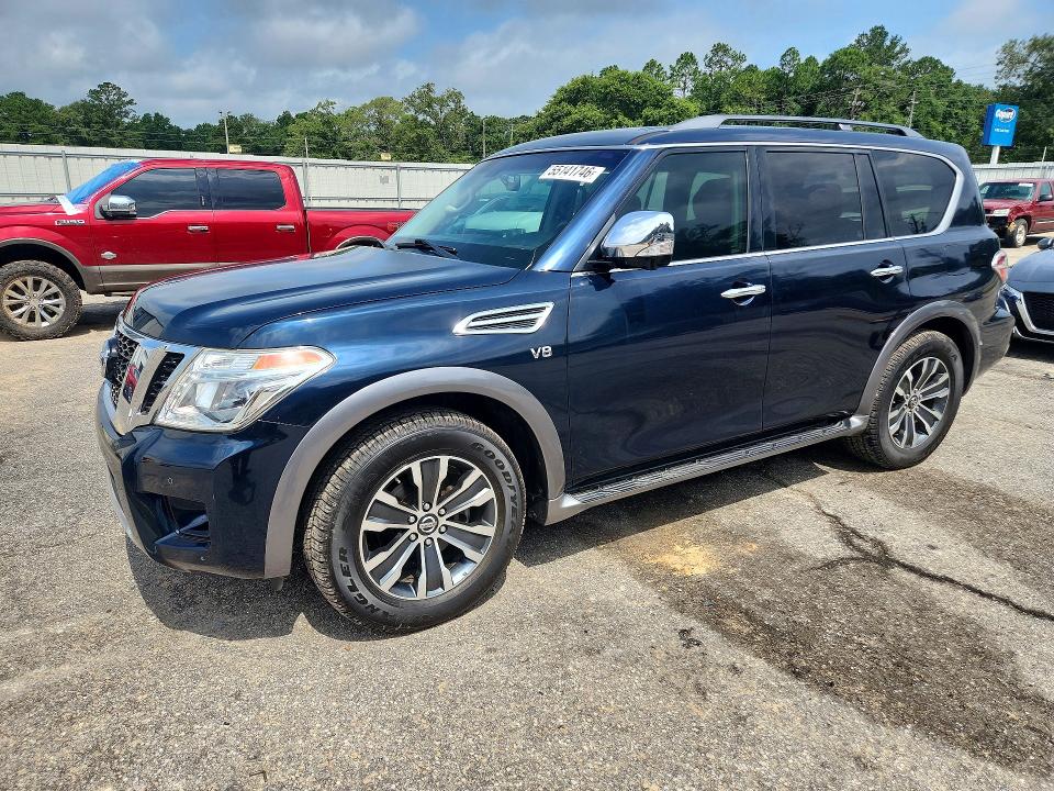 2017 Nissan Armada VIN JN8AY2ND6H9001489 COPART salvage auction — SIDE, Al - Cert Of Title-Salvage Title, sold $4,500 on 2026-07-06 (photo 1)