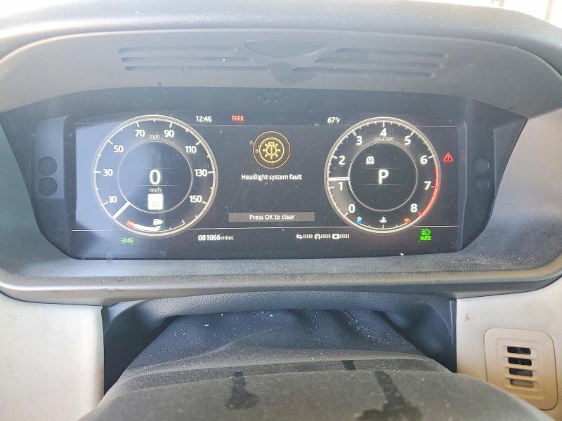 2018 Land rover Discovery VIN SALRR2RV2JA074595 COPART salvage auction — FRONT END, Ca - Salvage Certificate, sold $7,300 on 2026-07-14 (photo 9)