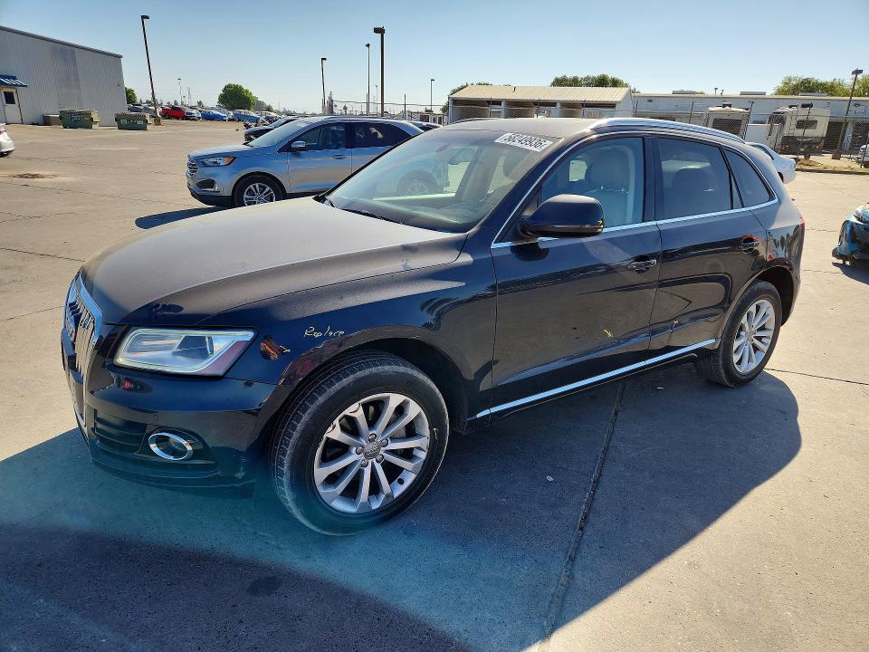 2013 Audi Q5 VIN WA1LFAFP4DA014824 COPART salvage auction — FRONT END, Ca - Salvage Certificate, sold $2,500 on 2026-07-13 (photo 1)