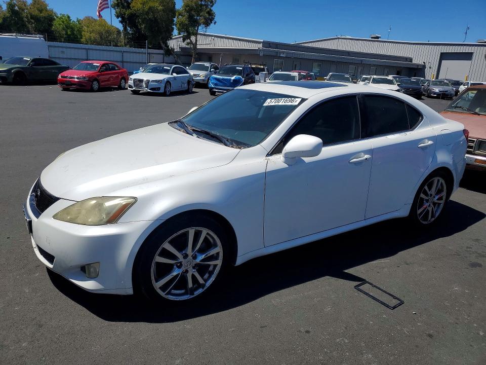 2007 Lexus Is VIN JTHBK262272056297 COPART salvage auction — VANDALISM, Ca - Salvage Certificate, sold $375 on 2026-07-20 (photo 1)
