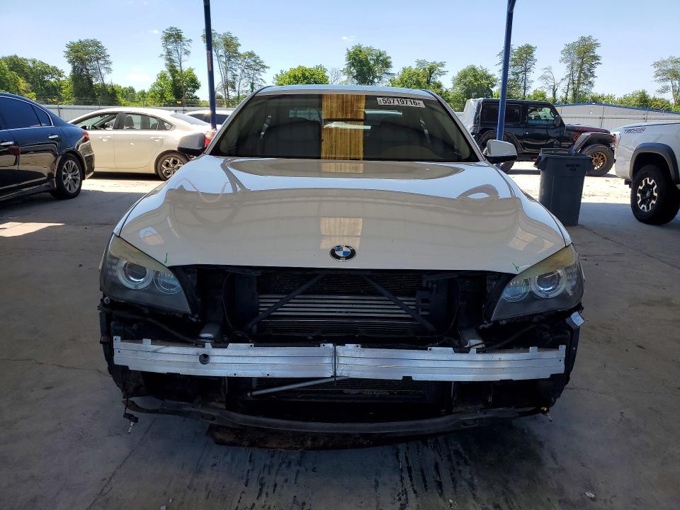 2011 BMW 7er VIN WBAKA8C57BCY37208 COPART salvage auction — FRONT END, GA - CERT OF TITLE-SALVAGE, sold $300 on 2026-07-30 (photo 5)