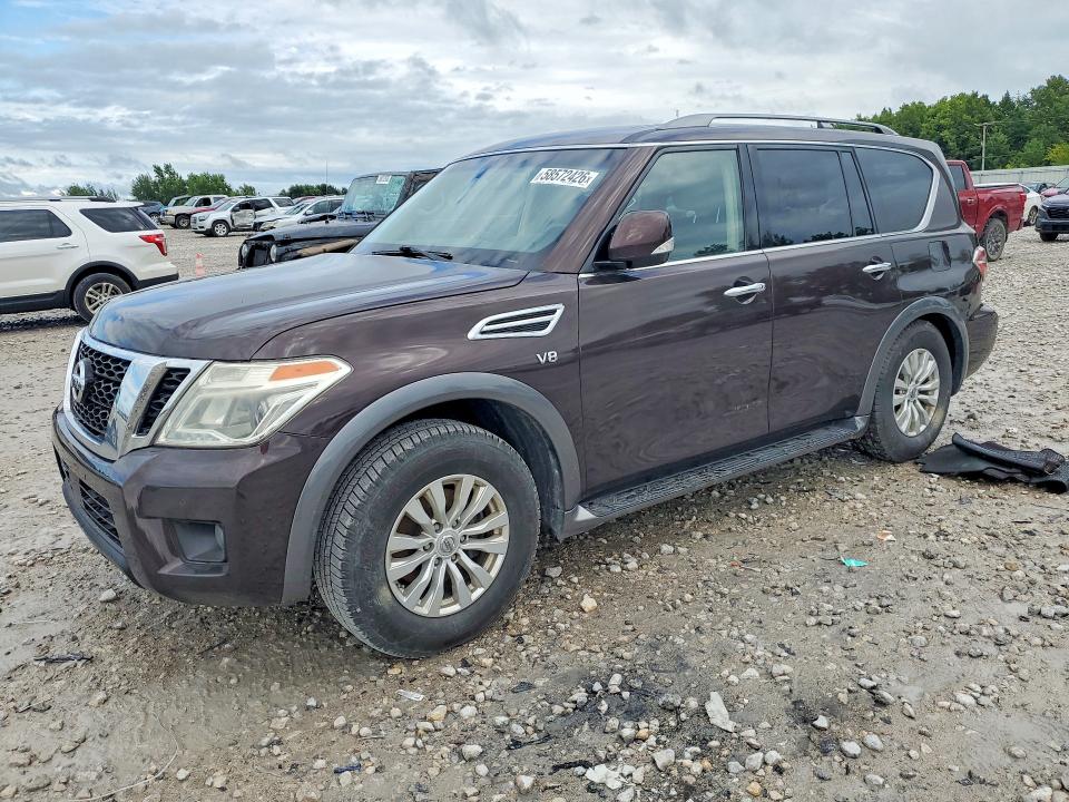 2018 Nissan Armada VIN JN8AY2NC8J9552083 COPART salvage auction — NORMAL WEAR, Mi - Certificate Of Title, sold $4,750 on 2026-07-16 (photo 1)