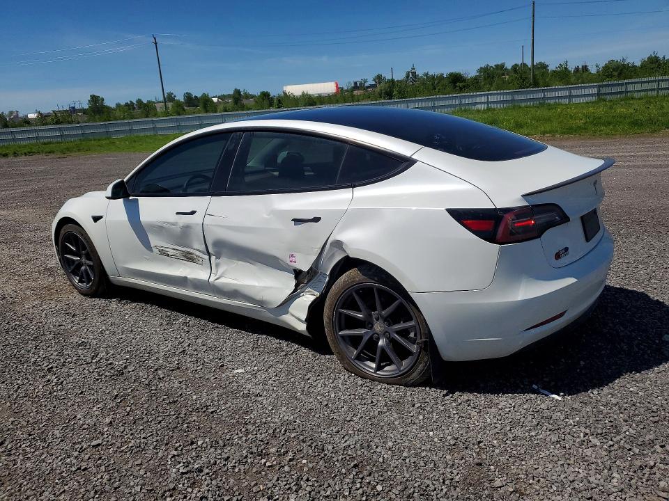 2023 Tesla Model 3 VIN 5YJ3E1EA3PF493108 COPART salvage auction — SIDE, ON - PERMIT NO BRAND - UNFIT, sold $2,950 on 2026-07-23 (photo 2)