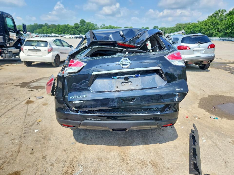 2016 Nissan Rogue VIN JN8AT2MV3GW144358 COPART salvage auction — REAR END, Pa - Certificate Of Salvage, sold $575 on 2026-07-16 (photo 6)