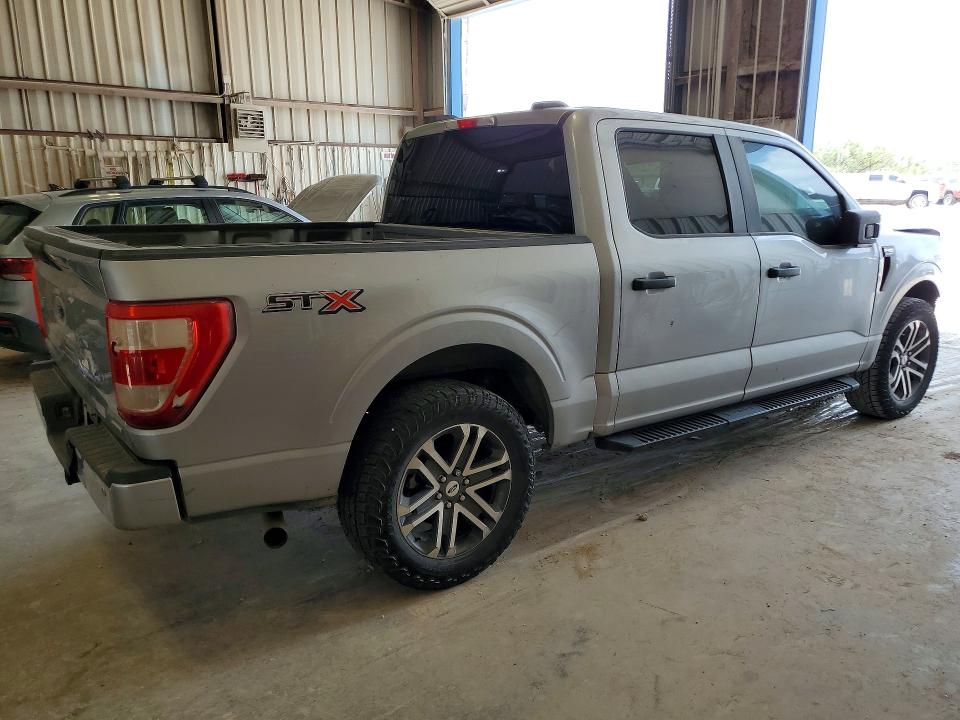 2021 Ford F-150 VIN 1FTEW1CP1MKD48127 COPART salvage auction — FRONT END, Tx - Salvage Vehicle Title, sold $8,900 on 2026-07-31 (photo 3)