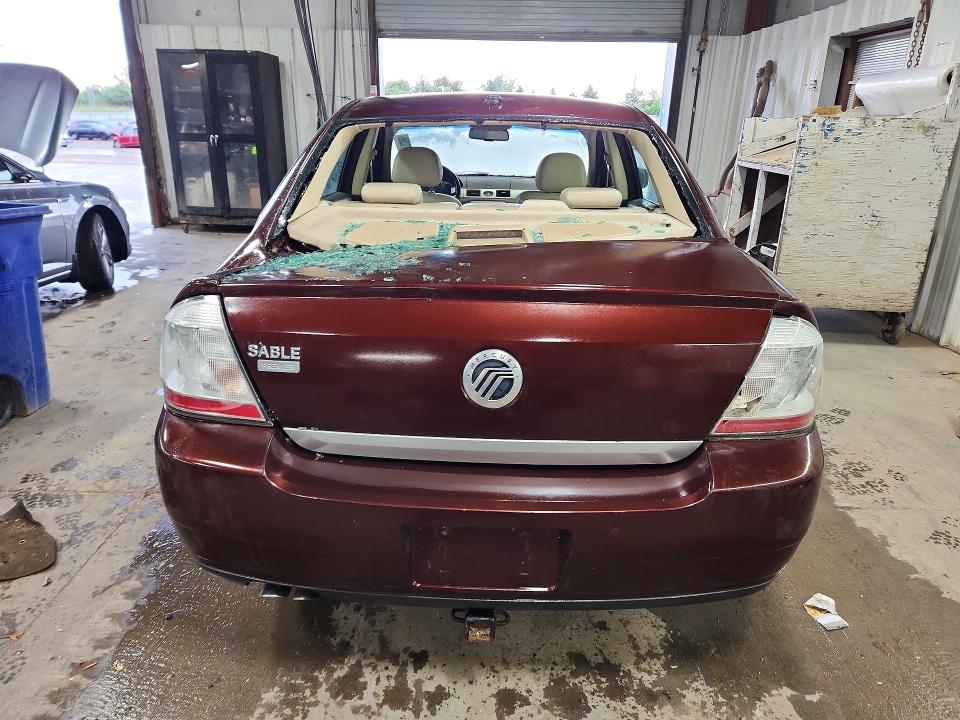 2009 Mercury Sable VIN 1MEHM42W89G626706 COPART salvage auction — REAR END, IL - SALVAGE CERTIFICATE, sold $250 on 2026-07-21 (photo 6)
