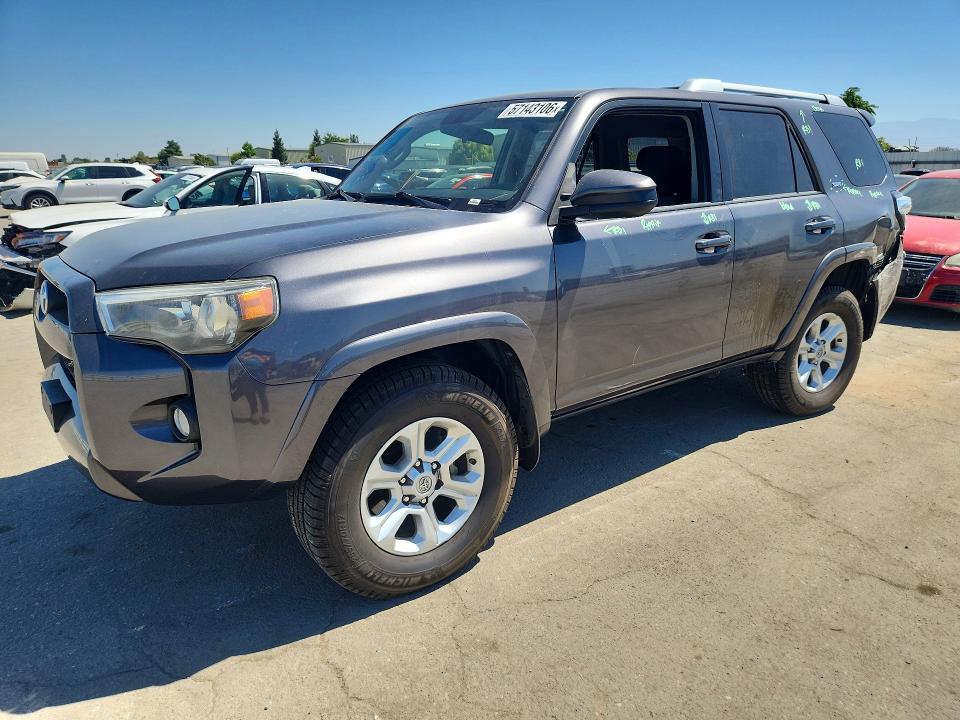 2015 Toyota 4runner VIN JTEZU5JR3F5099006 COPART salvage auction — REAR END, Ca - Salvage Certificate, sold $7,800 on 2026-07-13 (photo 1)