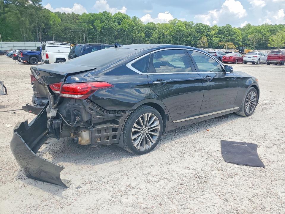 2015 Hyundai Genesis VIN KMHGN4JE8FU080257 COPART salvage auction — REAR END, Nc - Salvage Certificate Of Title, sold $1,350 on 2026-07-31 (photo 3)