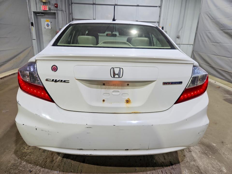 2012 Honda Civic hybrid VIN JHMFB4F23CS011165 COPART salvage auction — FRONT END, Nh - Certificate Of Title, sold $100 on 2026-07-09 (photo 6)