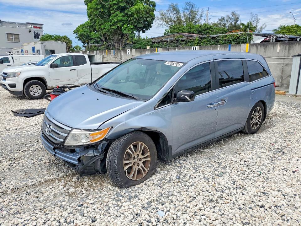 2013 Honda Odyssey VIN 5FNRL5H45DB027673 COPART salvage auction — FRONT END, Fl - Cert Of Title Slvg Rebuildable, sold $1,050 on 2026-07-02 (photo 1)
