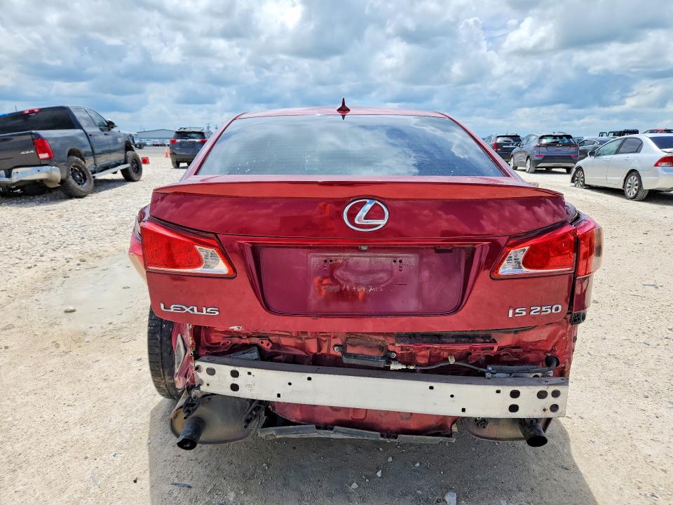 2011 Lexus Is VIN JTHBF5C22B5138757 COPART salvage auction — REAR END, Tx - Salvage Vehicle Title, sold $875 on 2026-07-09 (photo 6)