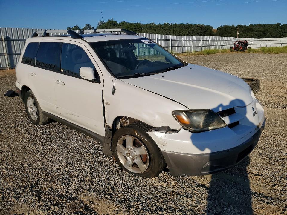 2003 Mitsubishi Outlander VIN JA4LX41G33U036946 COPART salvage auction — FRONT END, Ca - Salvage Certificate, sold $50 on 2026-07-10 (photo 4)